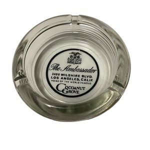 Rare Vintage The Ambassador Cocoanut Grove Ashtray Los Angeles California